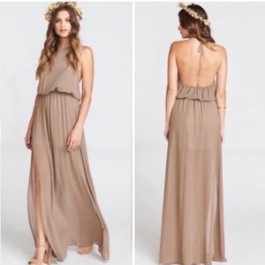 SALE!! Show Me Your MuMu Heather Maxi Dress Dune Chiffon